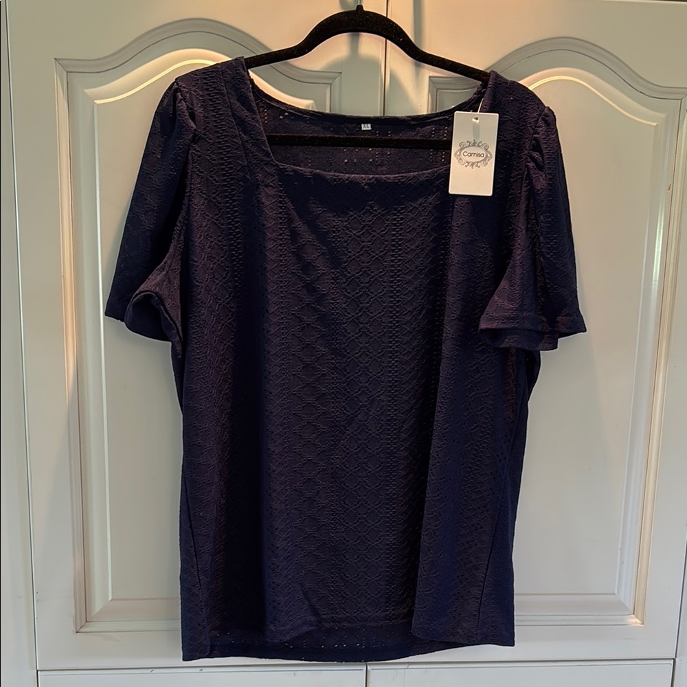 NAVY Short Sleeve Blouse